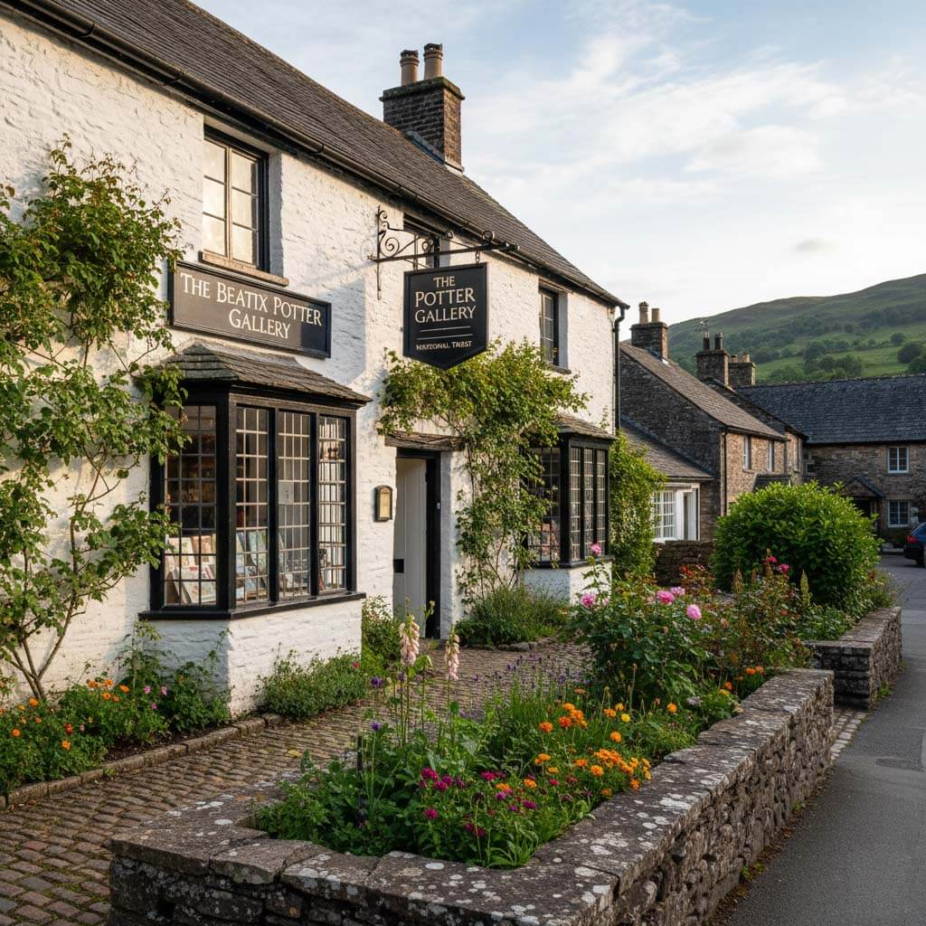 The 17th-century building housing the Beatrix Potter Gallery