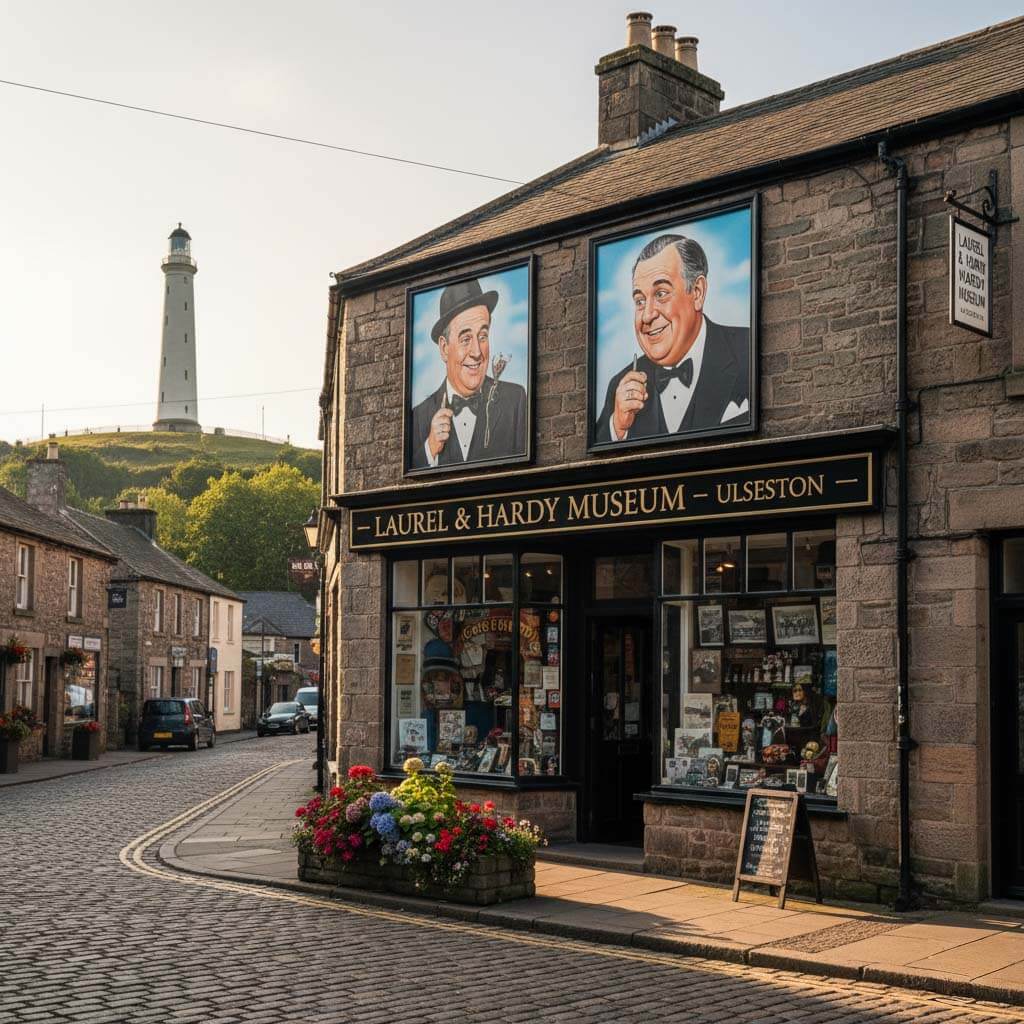 A statue of comedy duo Laurel and Hardy in their home town of Ulverston