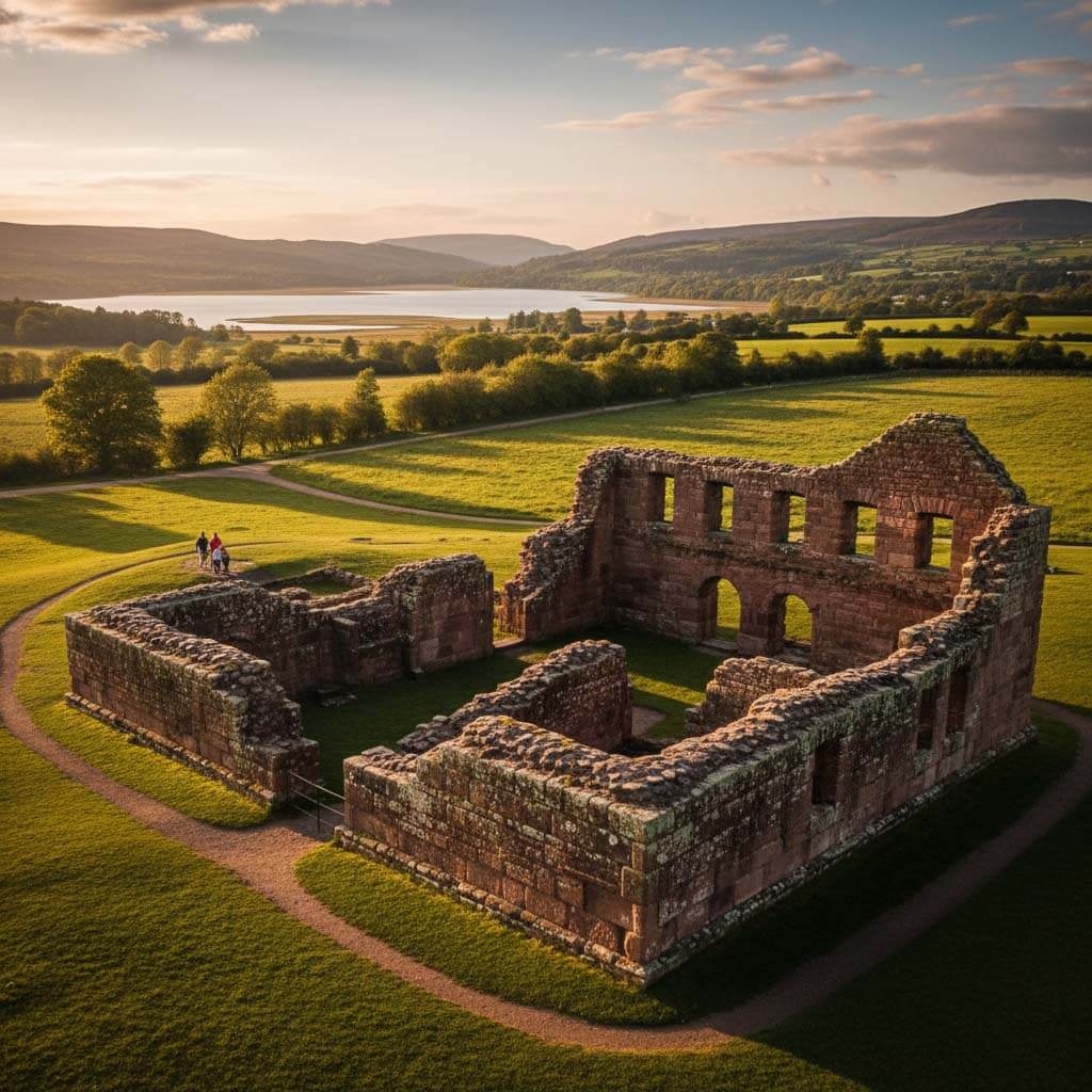 The historic and reputedly haunted Muncaster Castle