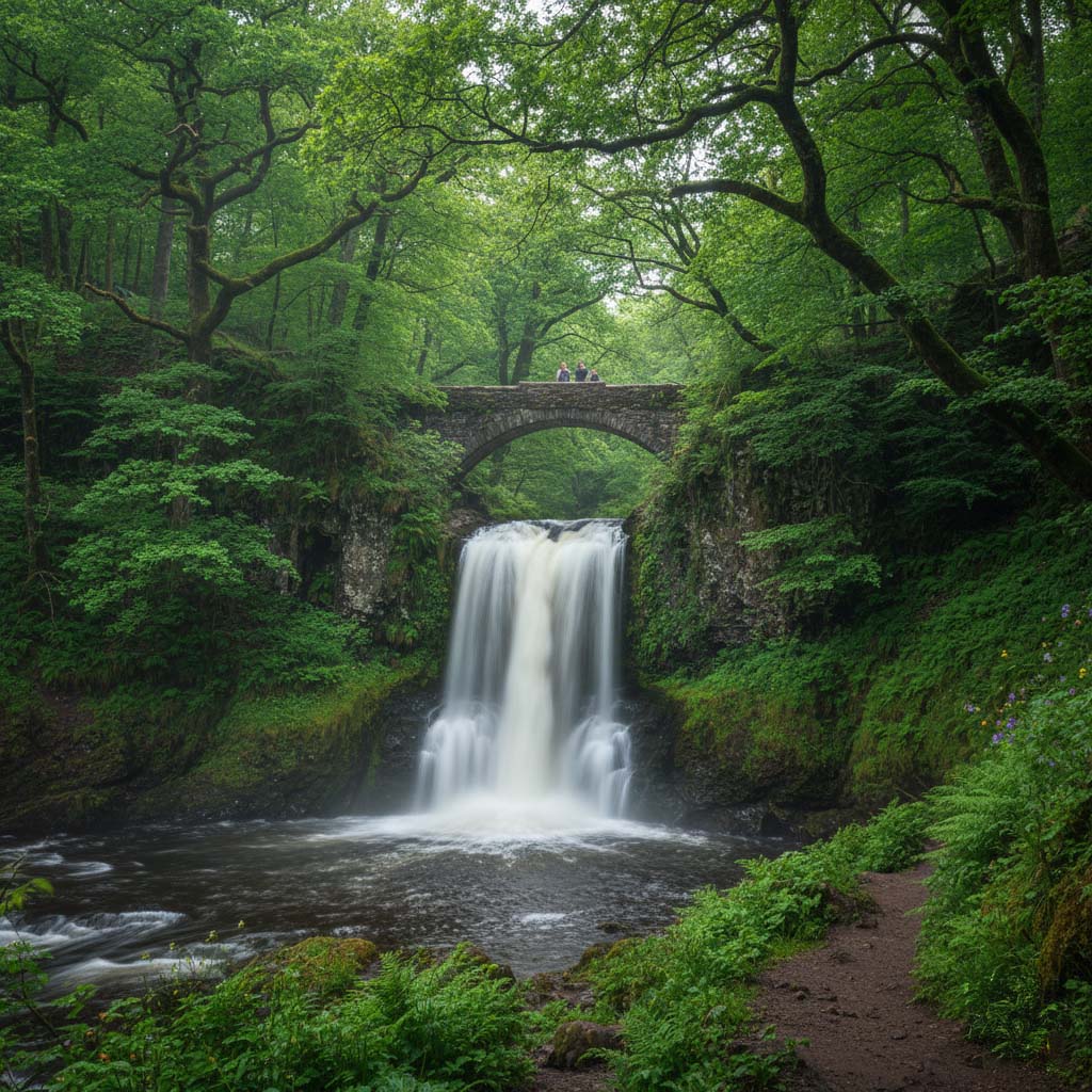 Aira Force waterfall near Ullswater