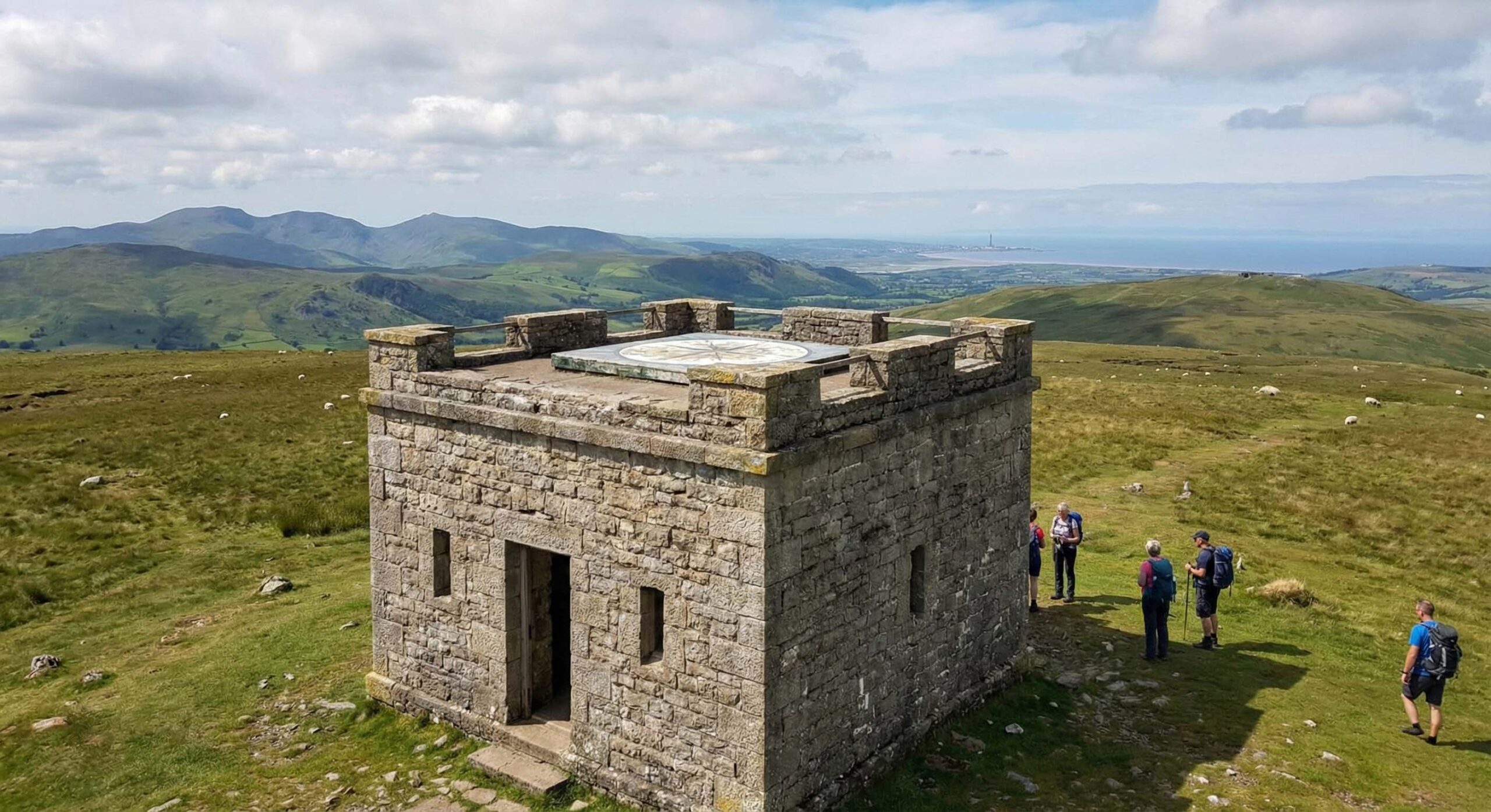 The Hampsfell Hospice limestone tower